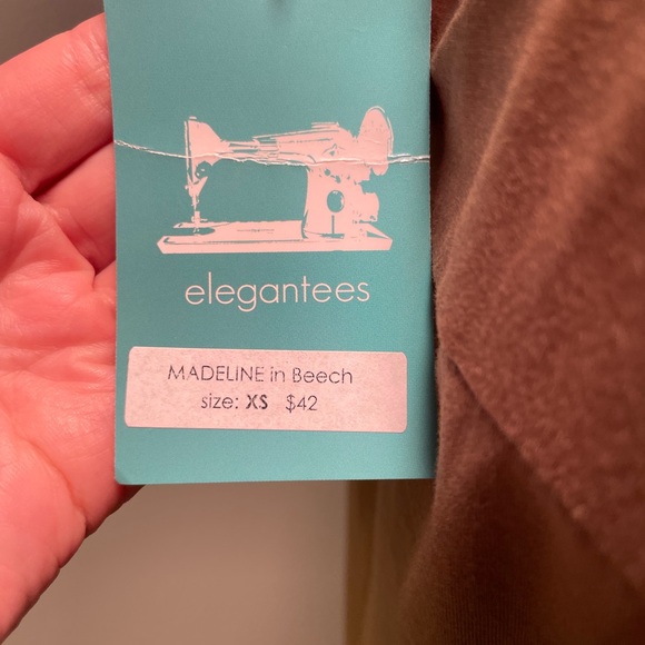 Elegantees Madeline tunic in Beech Olive, XS - Picture 6 of 9